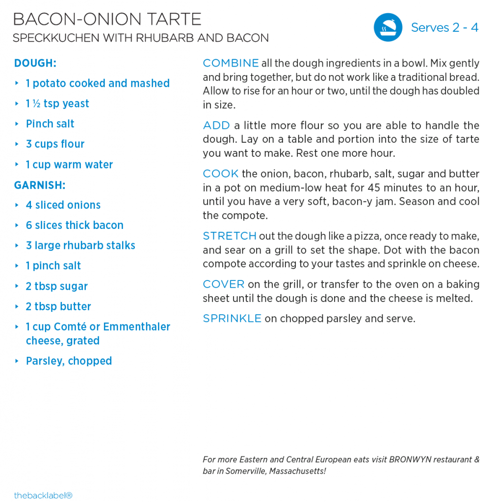 Bacon-Onion Tarte Speckkuchen with Rhubarb and Bacon1